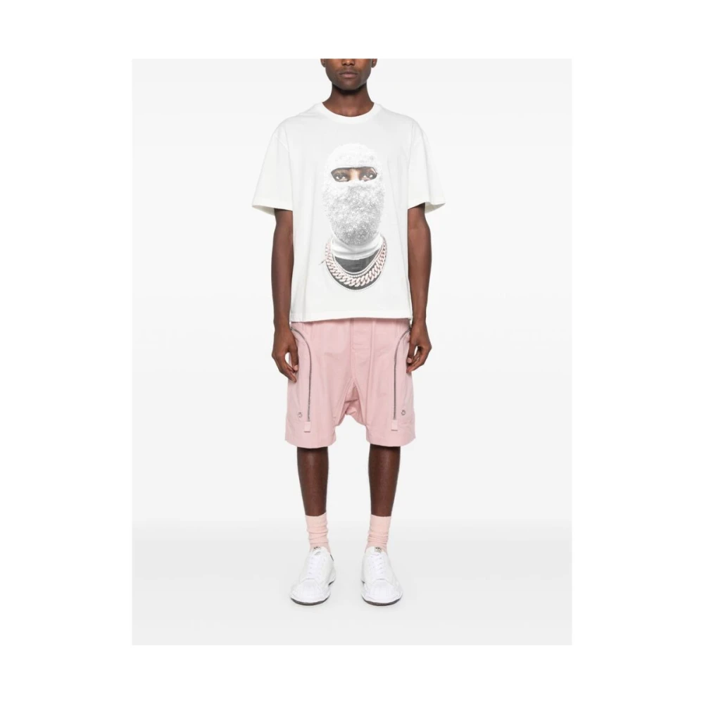 IH NOM UH NIT Future Mask Print Katoenen T-shirt White Heren