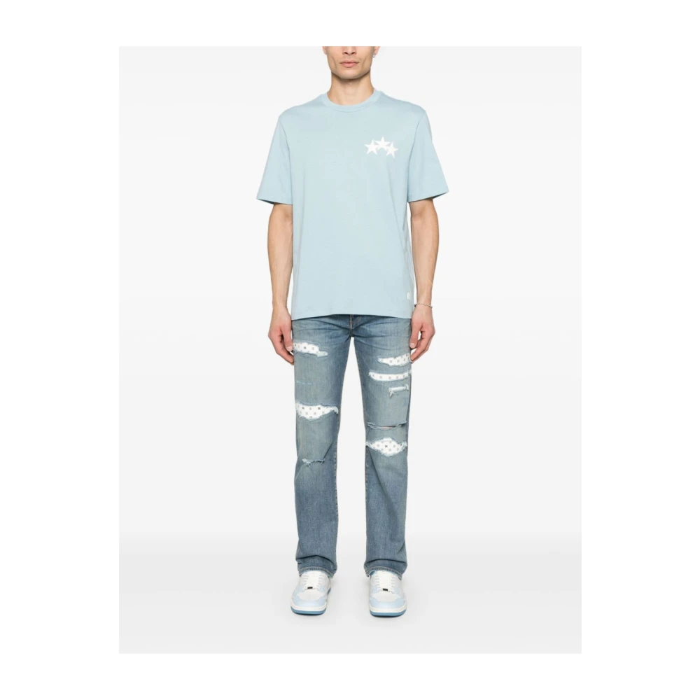 Amiri Drie Sterren Hemelsblauw T-shirt Blue Heren