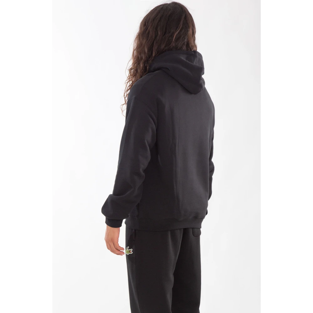 Lacoste Gezellige Croc Fleece Hoodie Black Heren