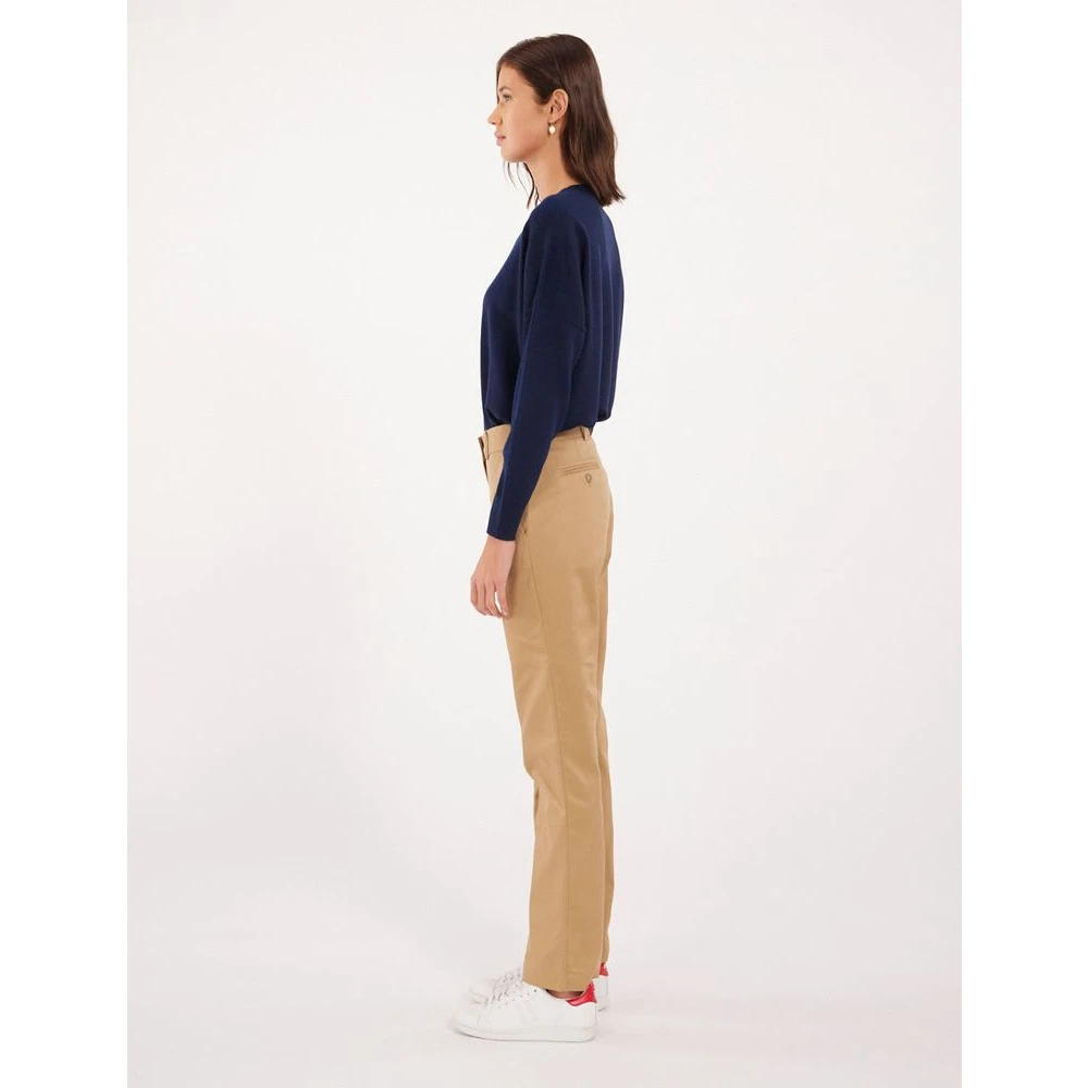 Ines De La Fressange Paris Elegante Beige Broek Beige Dames