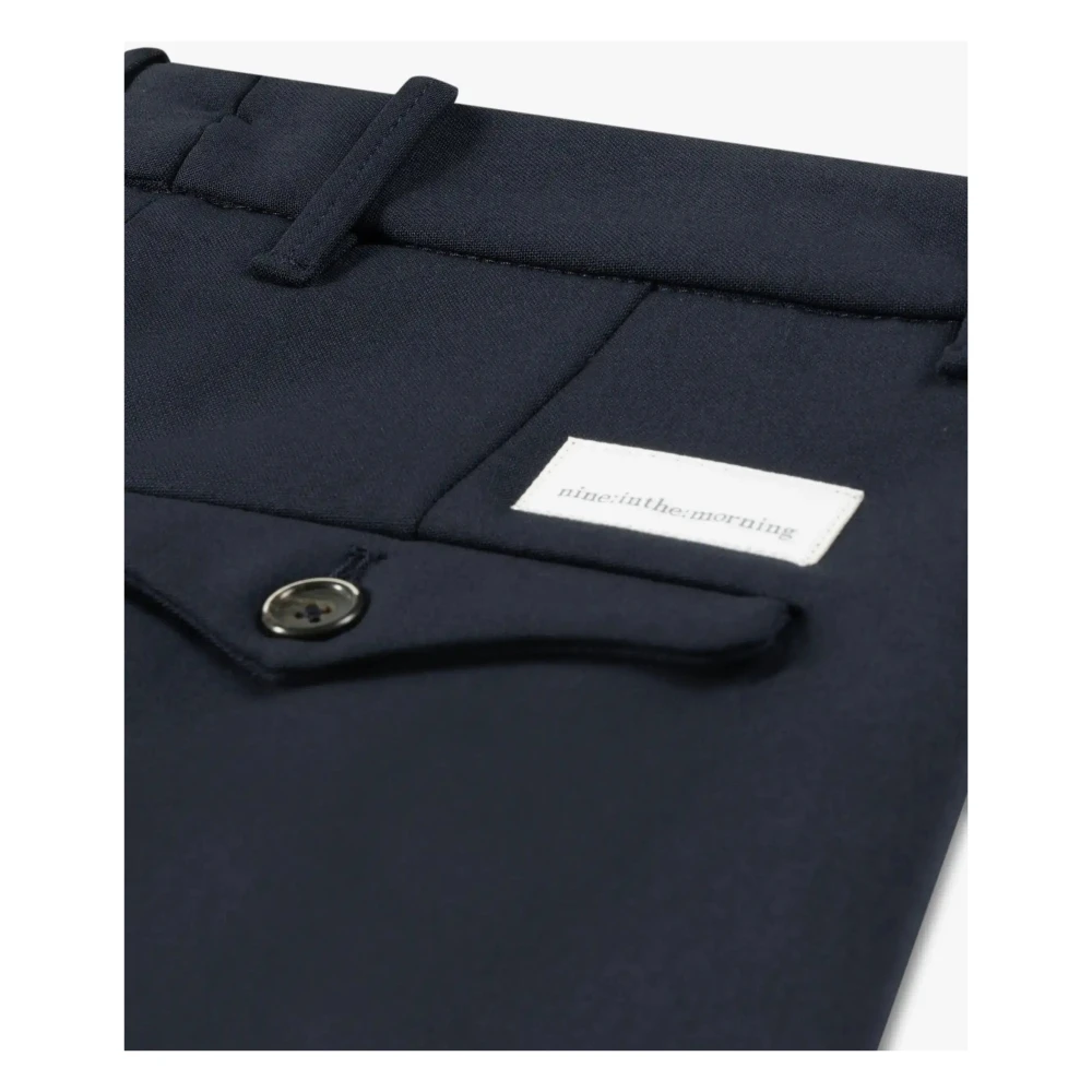 Nine In The Morning Blauwe Tech Wol Chino Broek Blue Heren