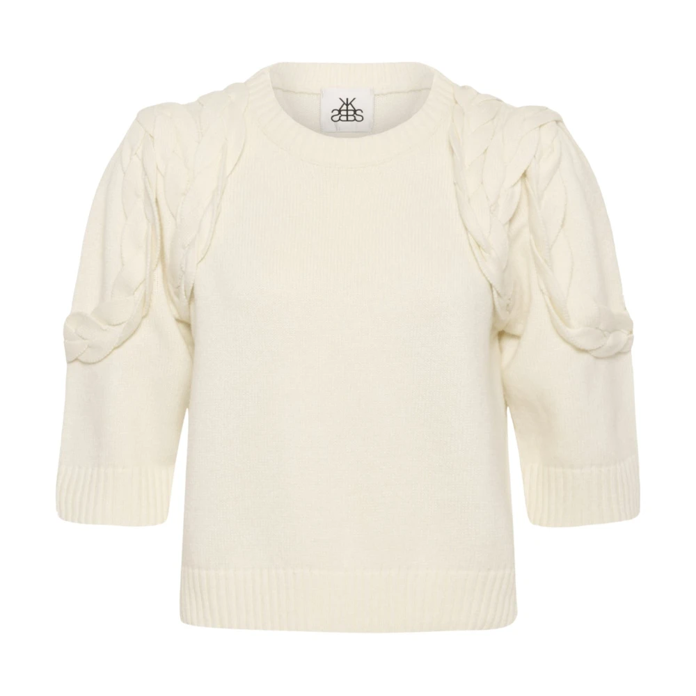 Karen By Simonsen Women's Beige Round-Neck Knitwear, Xl, Round-Neck Knitwear