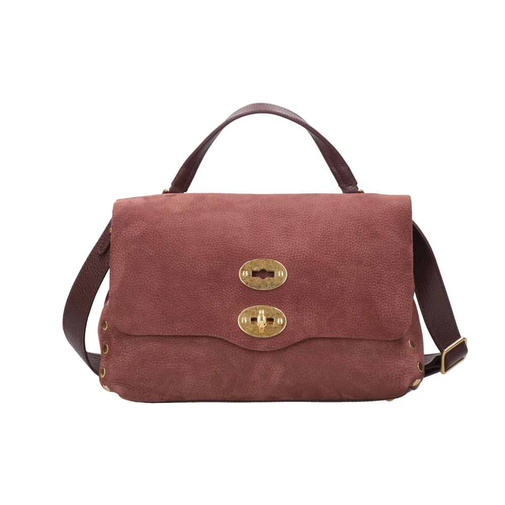Zanellato Rode leren tas met klep sluiting Red Dames