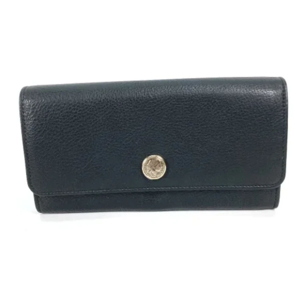 Bvlgari Vintage Pre-owned Leather wallets Black Dames