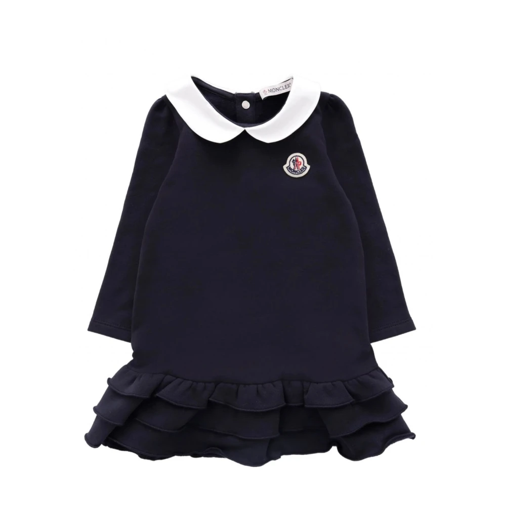 Moncler Blue Dresses, Female, 12 M, Baby Jersey Dress In Navy
