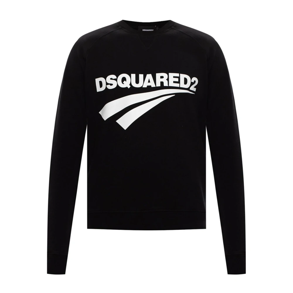 Dsquared2 Logo Sweatshirt met Voorlogo Black Heren