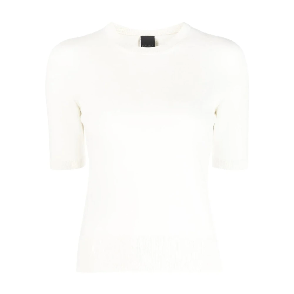 Lorena Antoniazzi Witte Gebreide T-shirt Casual Stijl White Dames