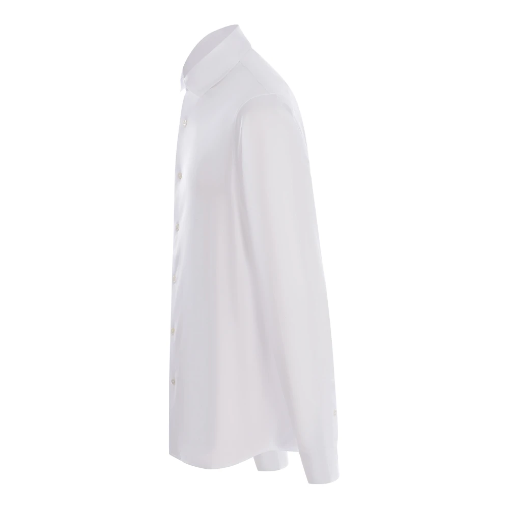 Filippo De Laurentiis Klassieke Witte Katoenen Jersey Overhemd White Heren