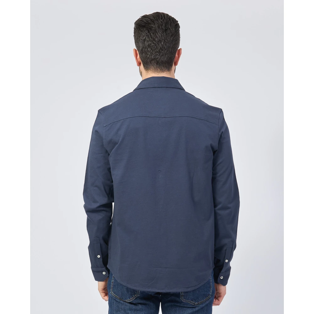 Ecoalf Blauw Klassiek Overhemd met Franse Naden Blue Heren