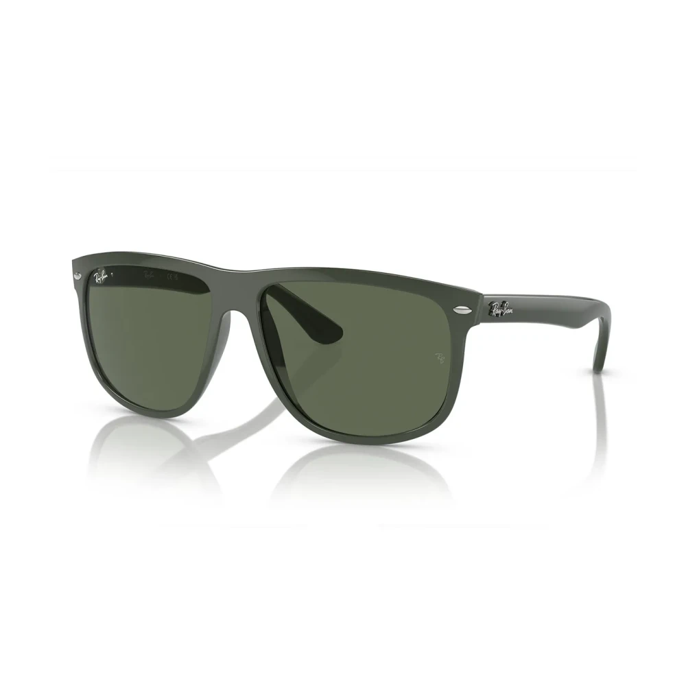 Ray-Ban Unisex Green Square Oversized Sunglasses Trendy Model