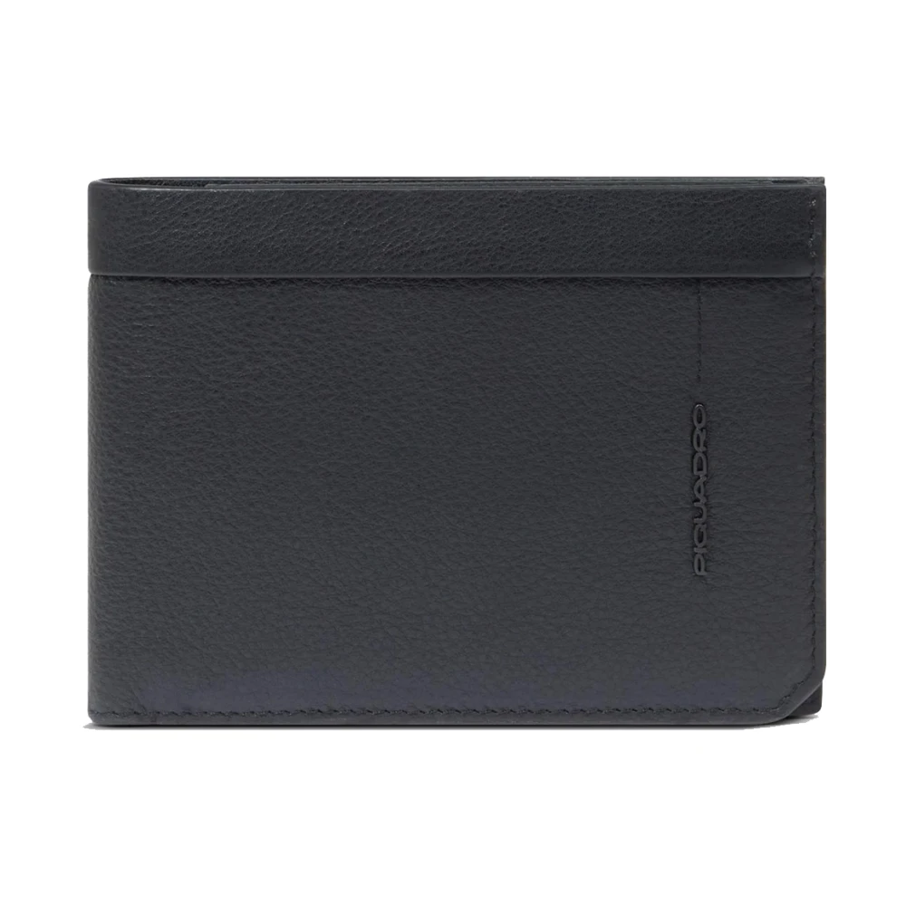 Piquadro Homme Noir Accessoires, Taille: One Size Portefeuille Avec Poche À Monnaie Et Protection Rfid