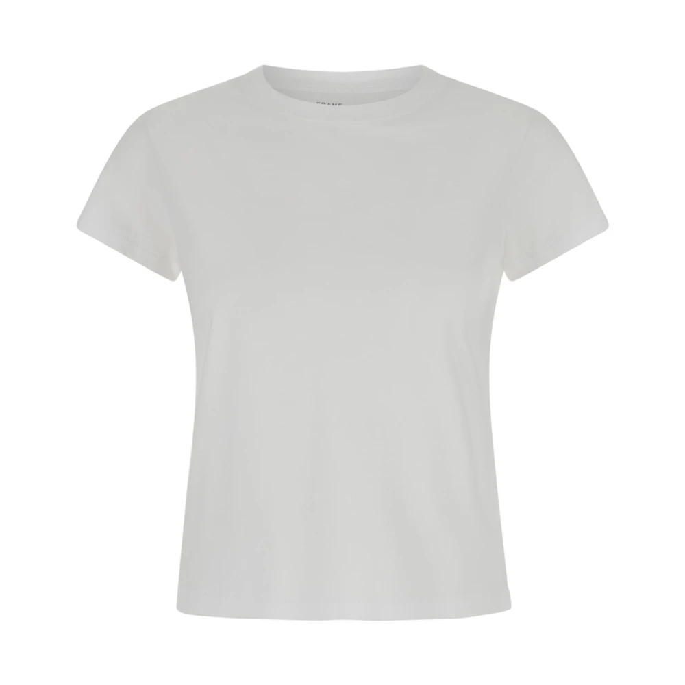 Frame Witte Fitted Crew Tee White Dames