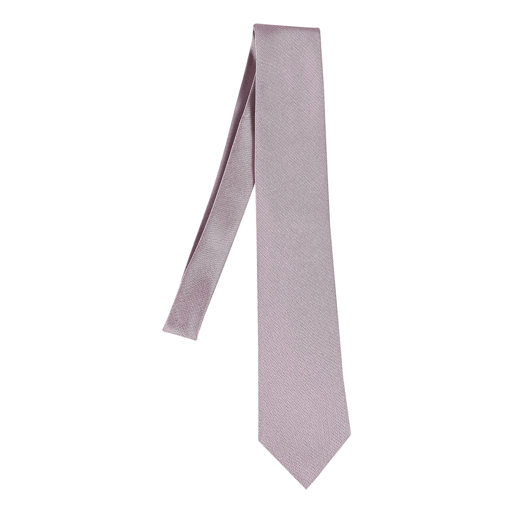 Ermenegildo Zegna Elegante Zijden Stropdas voor Mannen Pink Heren