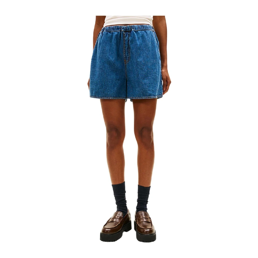 Tommy Hilfiger Women's Blue Denim Shorts, Xs, Short Shorts