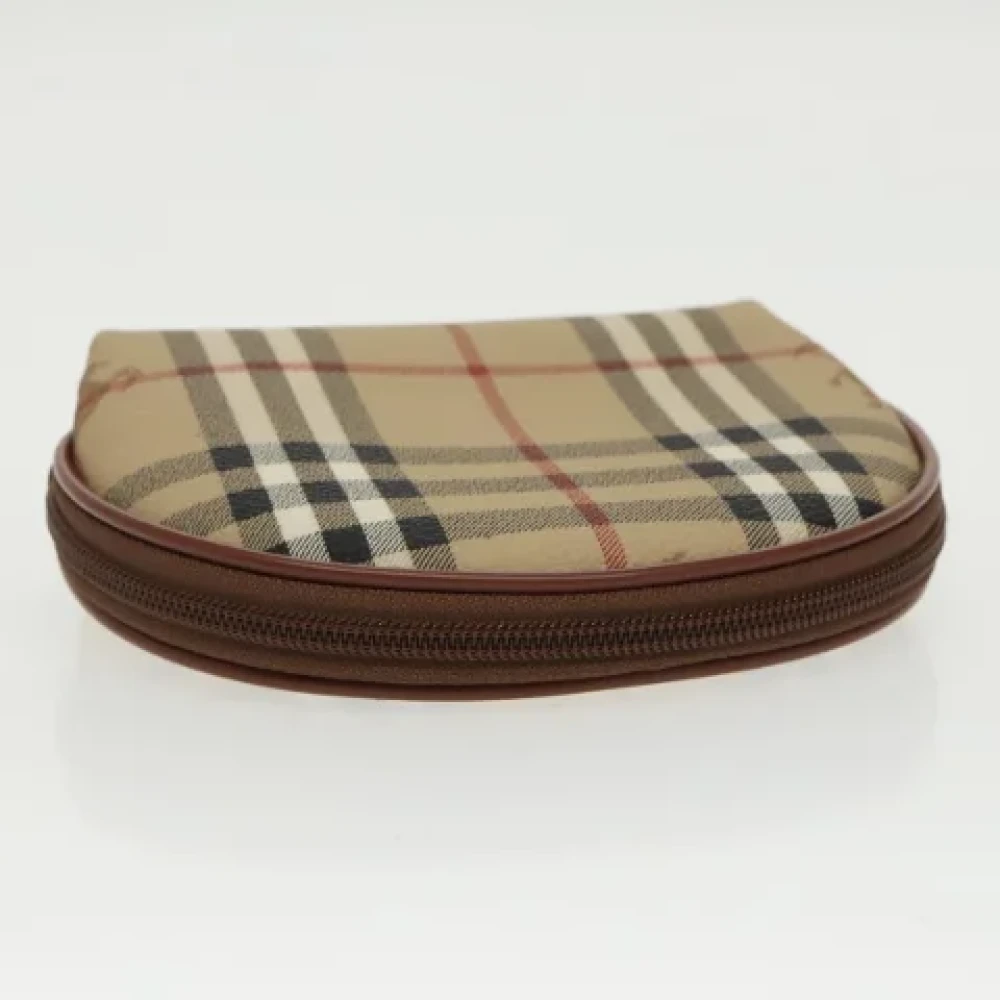 Burberry Vintage Pre-owned Leather pouches Beige Dames