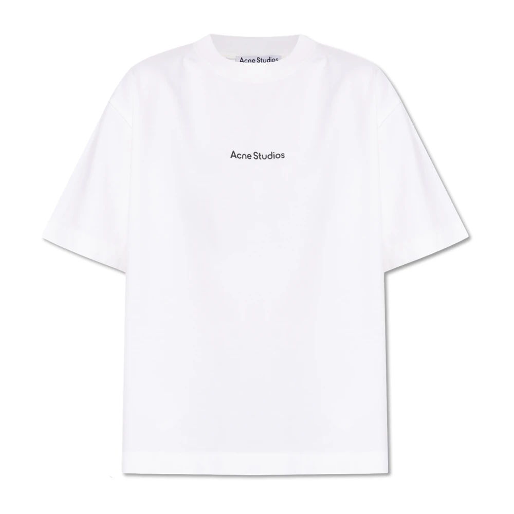 Acne Studios T-shirt met logo White Dames