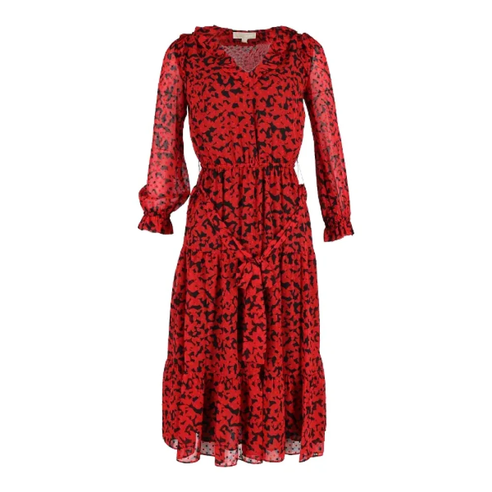 Michael Kors Pre-owned Polyester dresses Red Dames