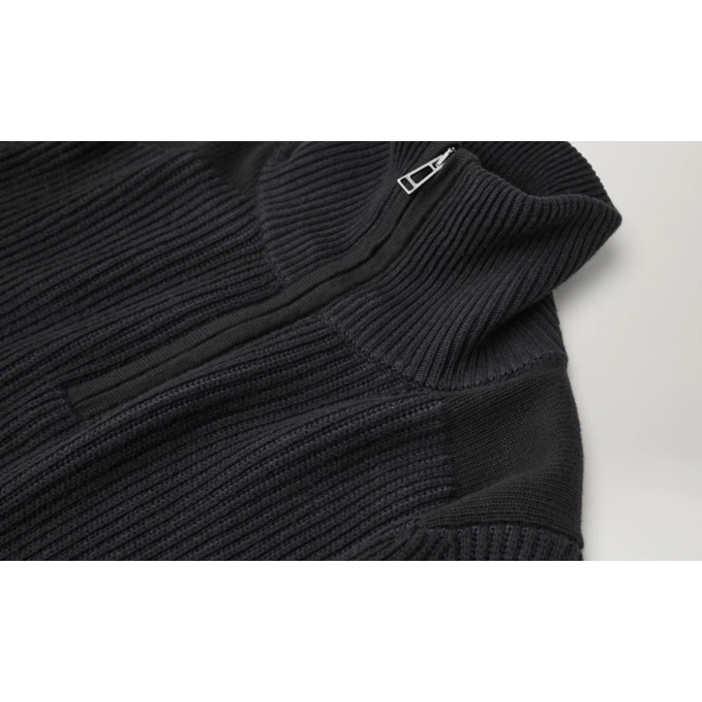 Belstaff Zwarte Quarter Zip Jumper Gray Heren