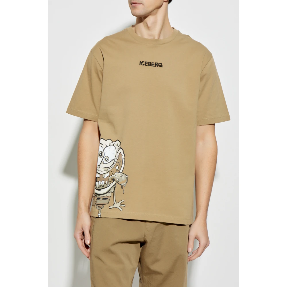 Iceberg T-shirt met print Brown Heren