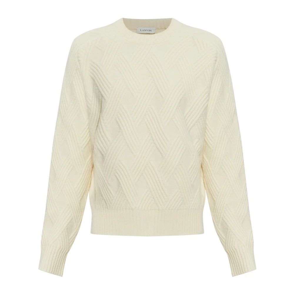 LANVIN - Maglione in lana beige chiaro - Uomo - Taglia M - Immagine 2