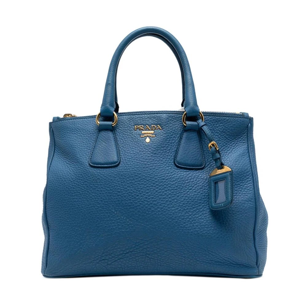Prada Vintage Women's Blue Pre-Owned Leather Handbag