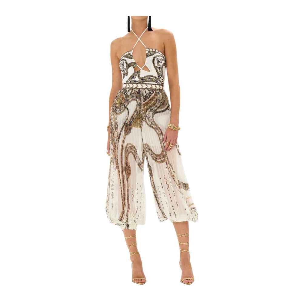 Camilla Luxe Halternek Top met Kristalversieringen Multicolor Dames