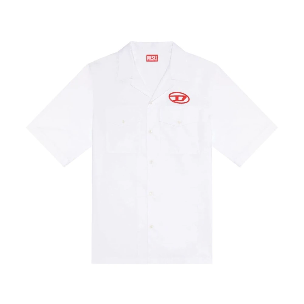 Diesel Witte shirts met 3 5 cm hak White Heren