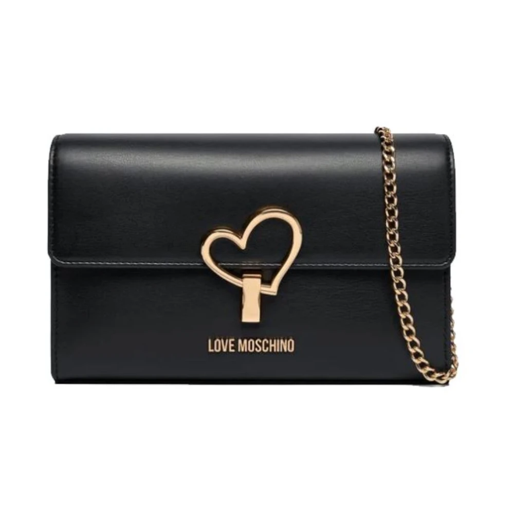 Love Moschino Women's Black Cross Body Bags, One Size, Soft Fabric Shoulder Bag