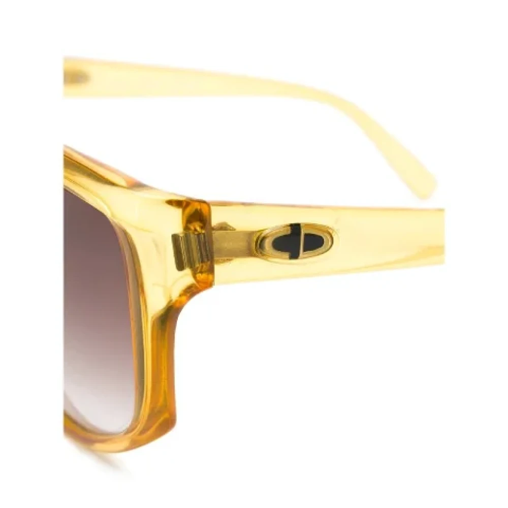 Dior Vintage Pre-owned Acetate sunglasses Yellow Dames