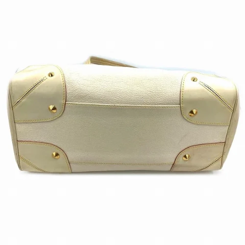 Louis Vuitton Vintage Pre-owned Leather handbags Beige Dames