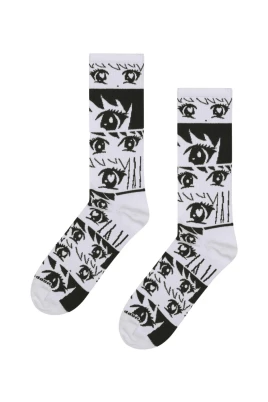 Anime Stripes Sneaker Sock