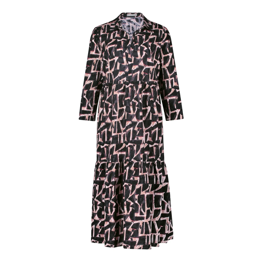 Betty & Co Gedrukte gelaagde jurk Brown Dames