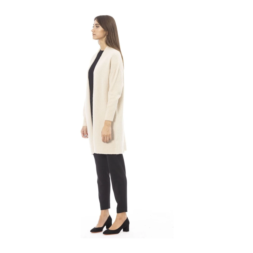 Alpha Studio Elegante Lange Vest White Dames