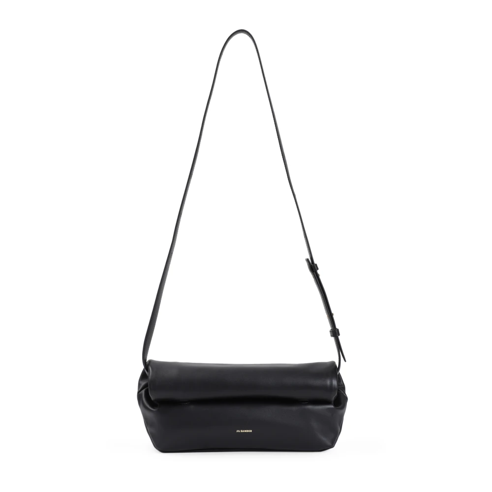 Jil Sander Luxe Zwarte Schoudertas voor Vrouwen Black Dames
