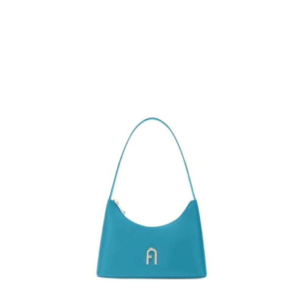 Furla Mini Turquoise Schoudertas met Diamanten Blue Dames