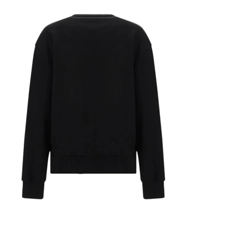 Versace Zwarte Katoenen Logo Sweatshirt Black Dames