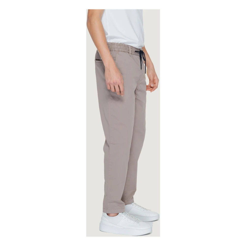Hugo Boss Bruine Katoenen Broek met Veters & Zakken Brown Heren