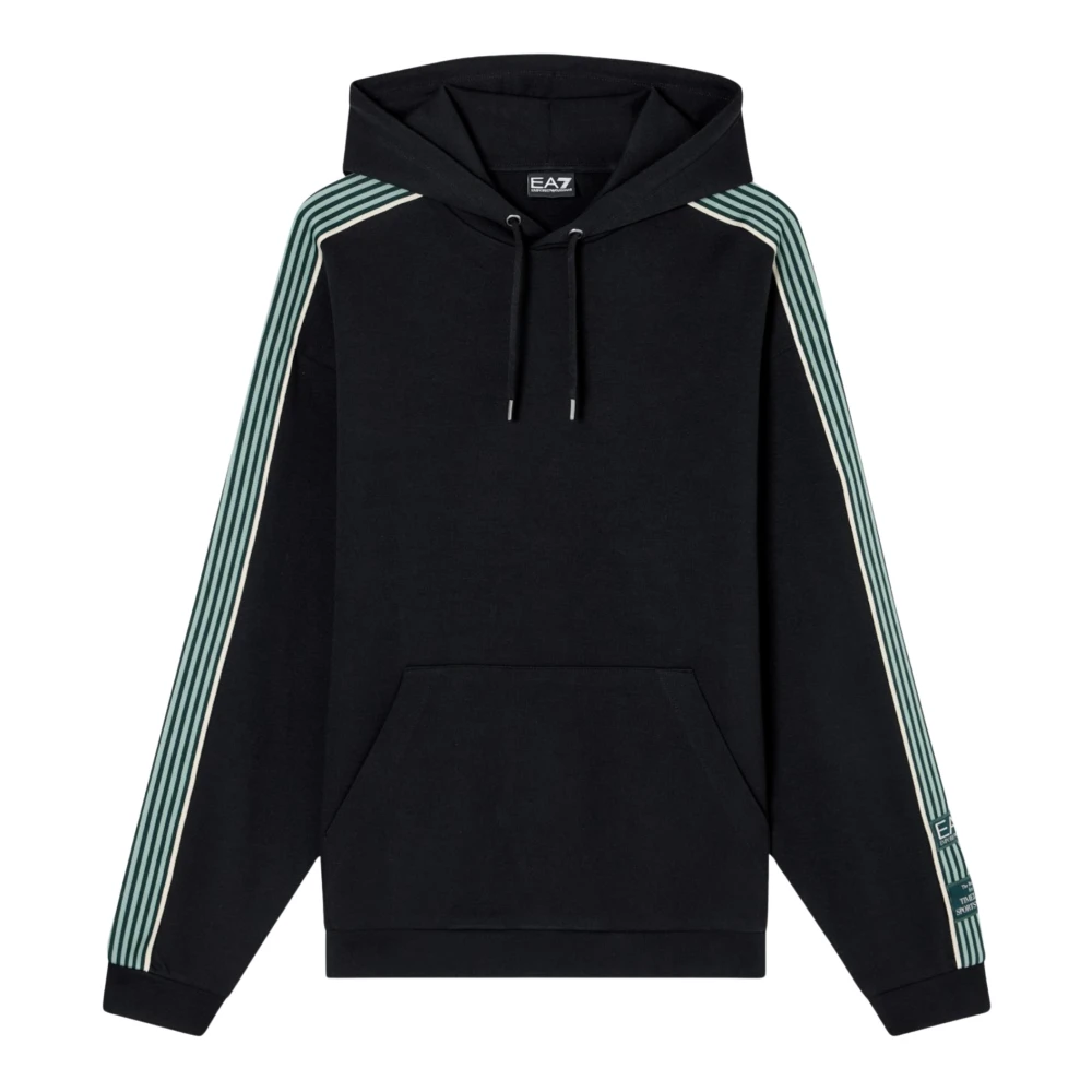 Emporio Armani Ea7 Mannelijk Zwart Hoodies & Sweatvesten Heren, M, Hoodie