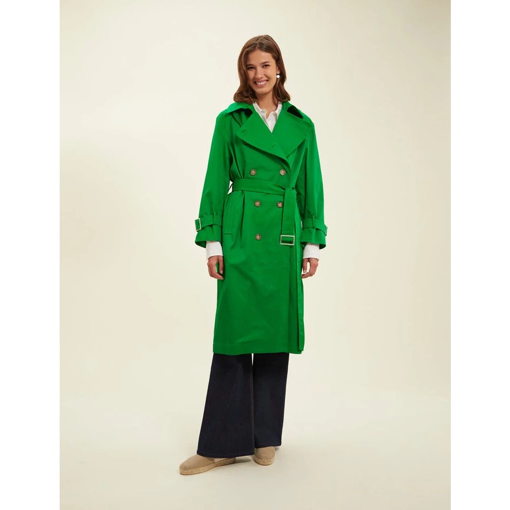 Ines De La Fressange Paris Blake prairie green trench coat Green Dames