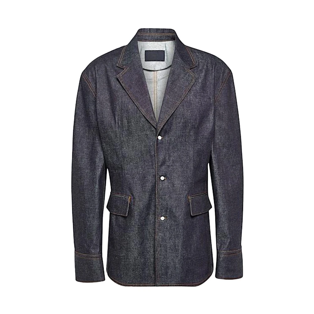 Prada Stijlvolle Jas voor Mannen Blue Dames