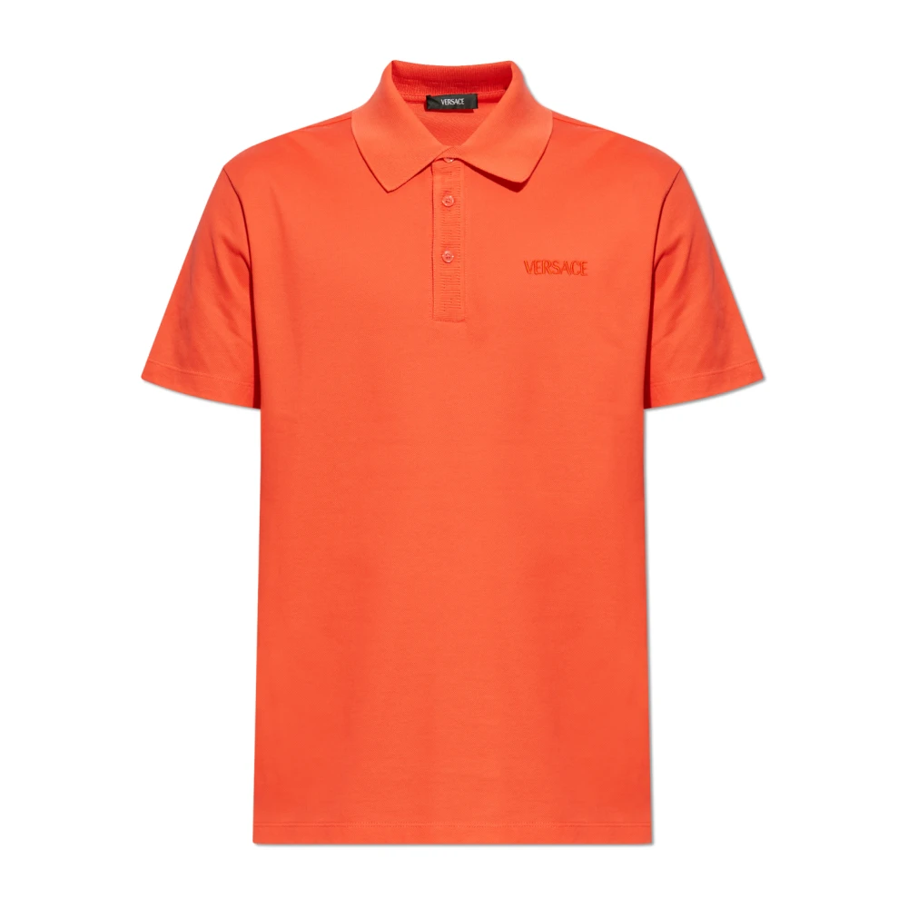 Versace Polo met logo Orange Heren