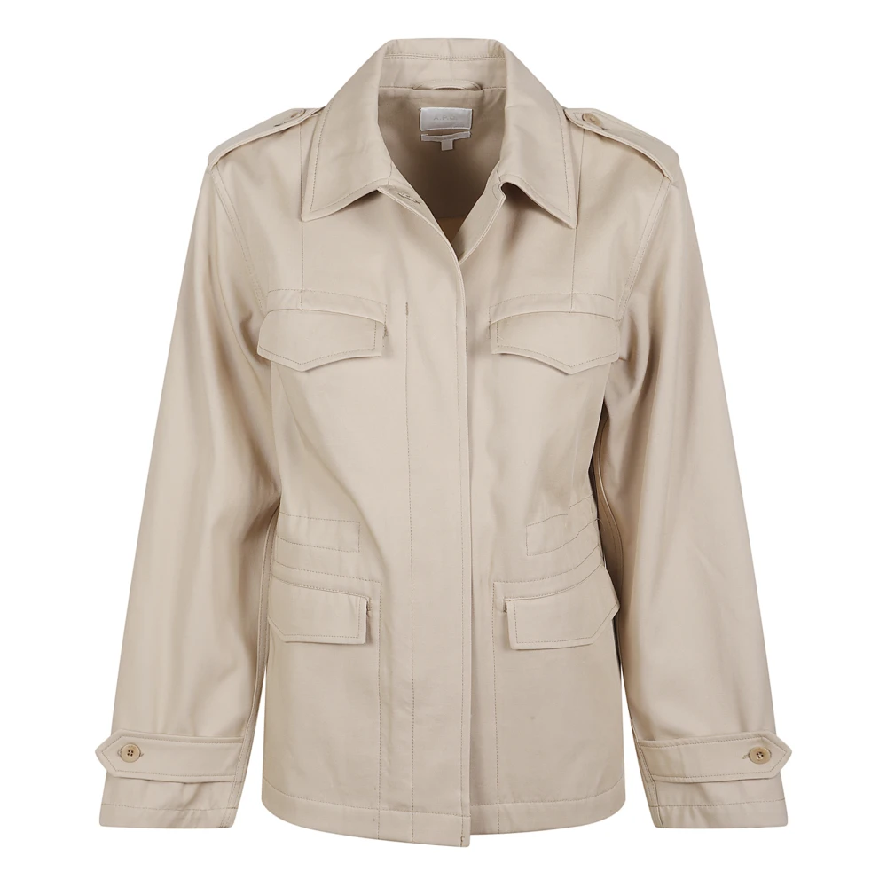 A.p.c. Women's Beige Fitted Safari Jacket
