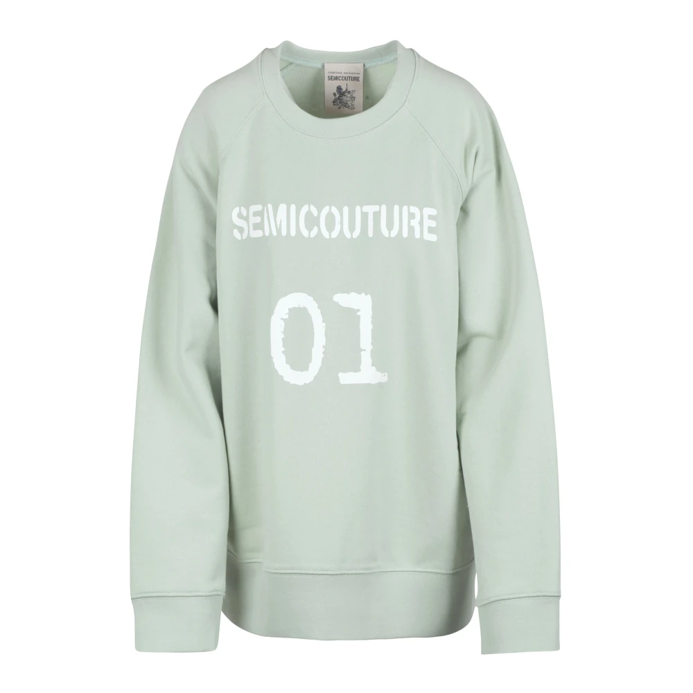 Semicouture Y4Sp10 Sweatshirt Green Dames