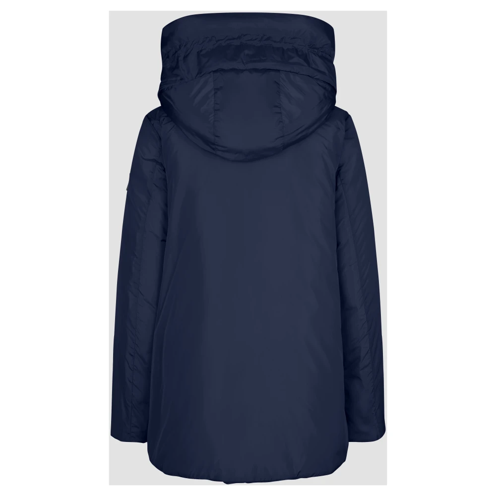 add A-Lijn IN Glanzend Nylon MET Capuchon Blue Dames