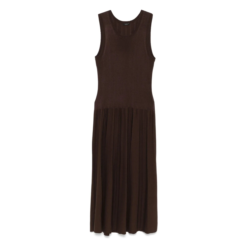 Joseph Brown Midi Dresses, Female, Xl, Ribbed Midi Dress