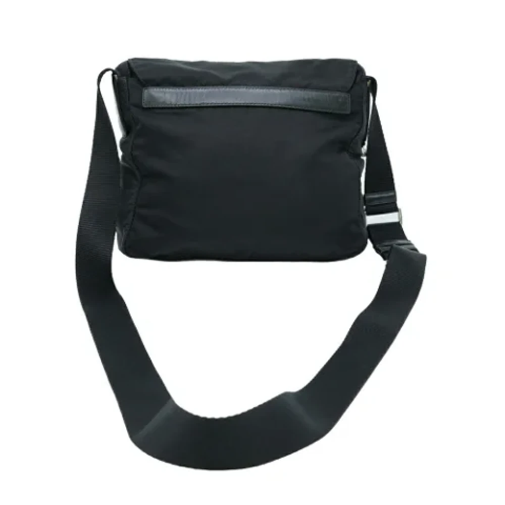 Prada Vintage Pre-owned Nylon shoulder-bags Black Dames