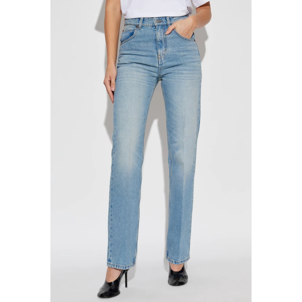 Victoria Beckham Jeans met logo Blue Dames