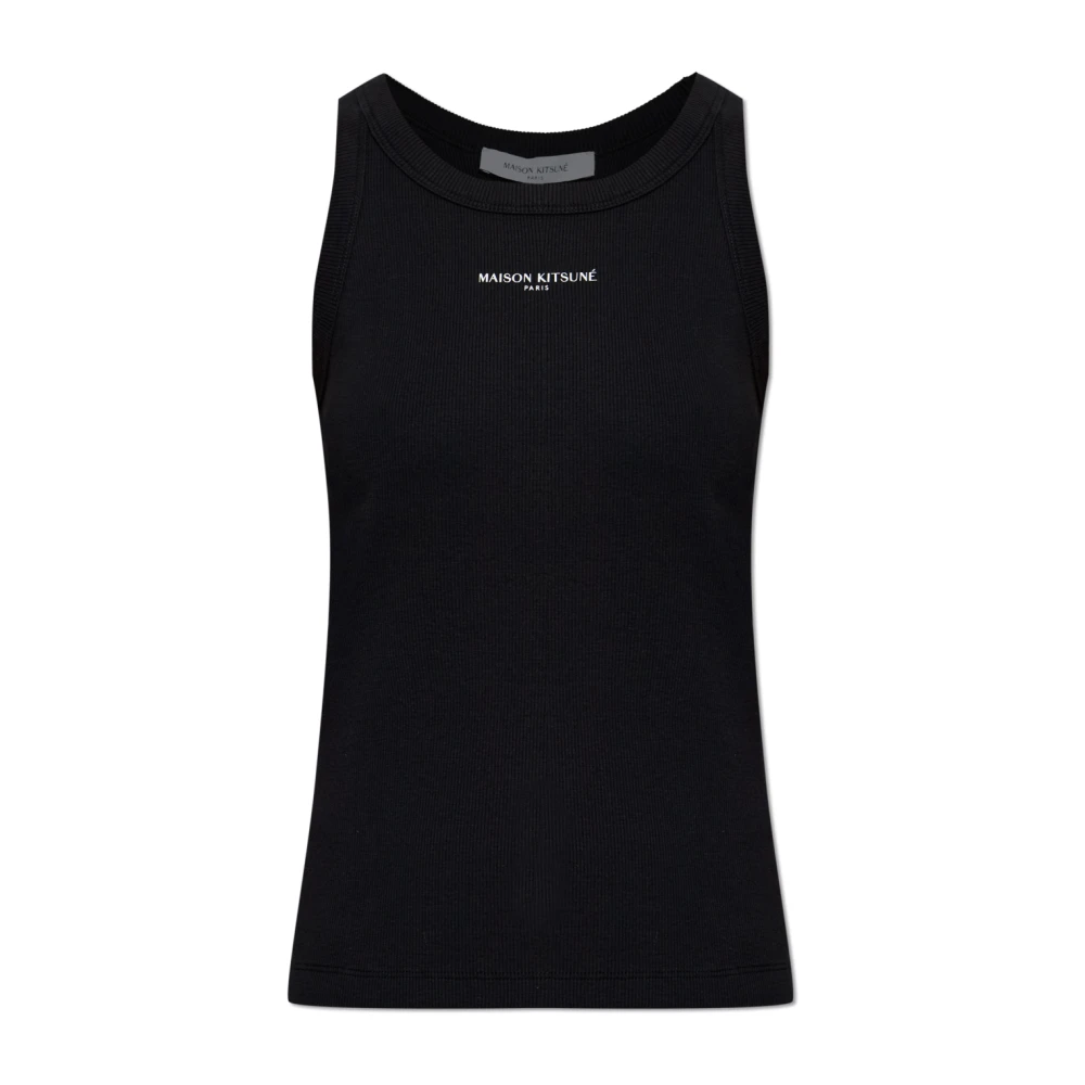 MAISON KITSUNE' Top In Cotone Con Logo - Immagine 2
