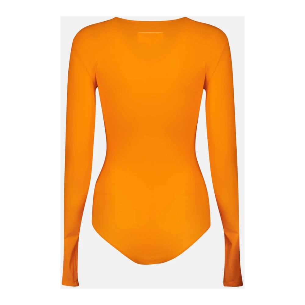 MM6 Maison Margiela Longsleeve Bodysuit Orange Dames