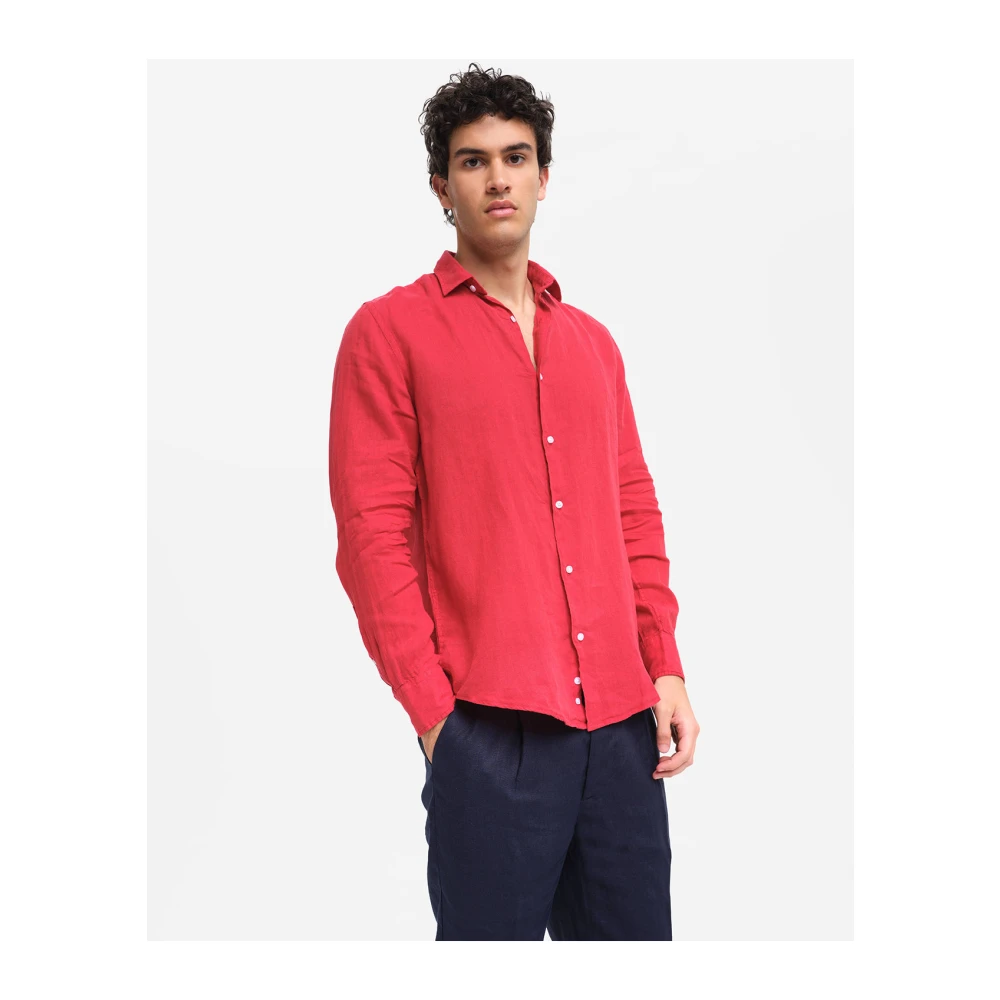 Peninsula Linnen Capri Overhemd Red Heren